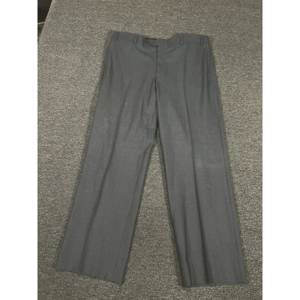 Brooks Brothers 2 Piece Suit Men 44R Pants 36x29 Gray Wool Stretch Business 346